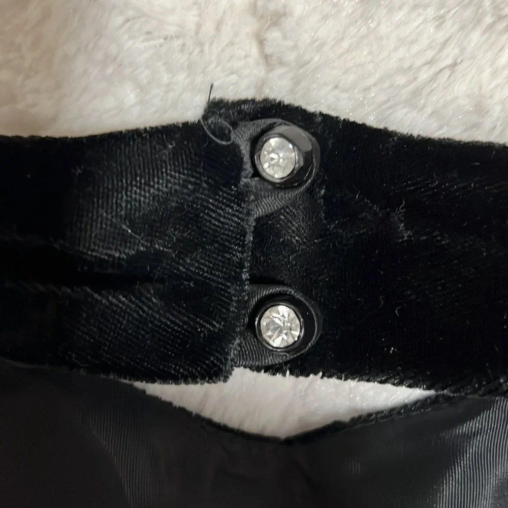 Vintage black velvet gown from 90s, size 11/12 - Picture 9 of 12